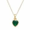 Designs By Gioelli 14k Gold Over Silver Lab-Created Emerald Heart Crown Pendant -Designs by Gioelli Shop unnamed file 444