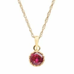 Designs By Gioelli 14k Gold Over Silver Lab-Created Ruby Crown Pendant