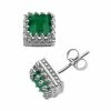 Designs By Gioelli Sterling Silver Lab-Created Emerald Crown Stud Earrings -Designs by Gioelli Shop unnamed file 462