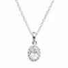 Designs By Gioelli Sterling Silver Lab-Created White Sapphire Oval Pendant -Designs by Gioelli Shop unnamed file 464