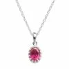 Designs By Gioelli Sterling Silver Lab-Created Ruby Oval Pendant -Designs by Gioelli Shop unnamed file 466