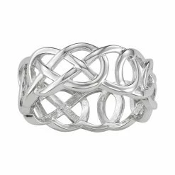 Designs By Gioelli Sterling Silver Interlocking Filigree Friendship Ring