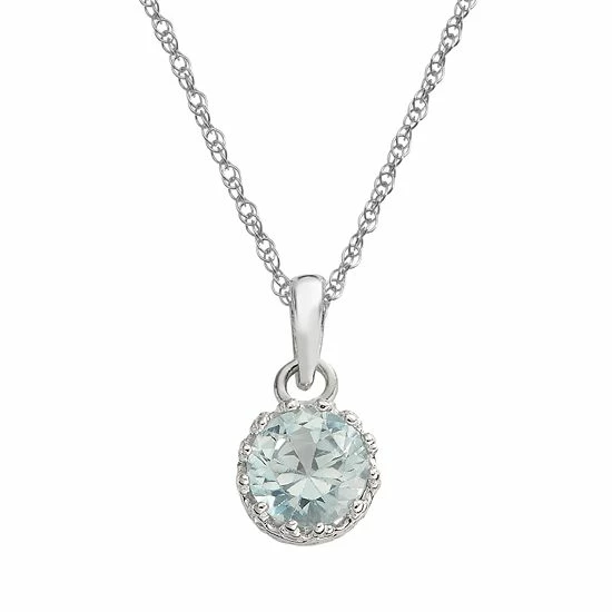 Designs by Gioelli Sterling Silver Lab-Created Aquamarine Pendant Designs By Gioelli Sterling Silver Lab-Created Aquamarine Pendant -Designs by Gioelli Shop unnamed file 476