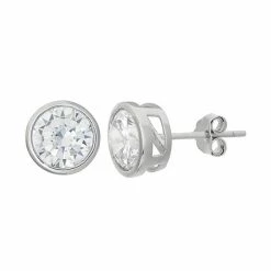 Designs By Gioelli Cubic Zirconia Sterling Silver Stud Earrings