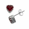 Designs By Gioelli Sterling Silver Garnet Heart Crown Stud Earrings -Designs by Gioelli Shop unnamed file 487