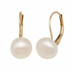 Designs By Gioelli 14k Gold Freshwater Cultured Pearl Stud Earrings White
