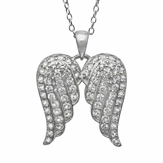 Designs by Gioelli Sterling Silver Lab-Created White Sapphire Angel Wing Pendant Designs By Gioelli Sterling Silver Lab-Created White Sapphire Angel Wing Pendant -Designs by Gioelli Shop unnamed file 509