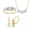 Designs By Gioelli 14k Gold Over Sterling Silver Past Present & Future Cubic Zirconia Necklace, Ring & Earring Set 14k Gold Plated -Designs by Gioelli Shop unnamed file 540
