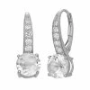 Designs By Gioelli Lab-Created White Sapphire Sterling Silver Drop Earrings -Designs by Gioelli Shop unnamed file 543