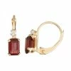 Designs By Gioelli 10k Gold Emerald-Cut Garnet & White Zircon Leverback Earrings -Designs by Gioelli Shop unnamed file 547