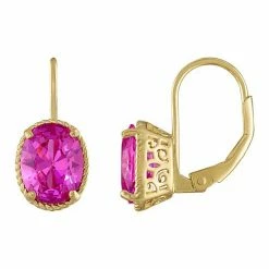 Designs By Gioelli Gemstone Leverback Earrings Lab Created Ruby