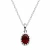 Designs By Gioelli Sterling Silver Garnet Oval Pendant -Designs by Gioelli Shop unnamed file 575