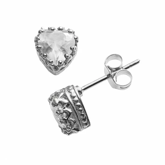 Designs by Gioelli Sterling Silver Lab-Created White Sapphire Heart Crown Stud Earrings Designs By Gioelli Sterling Silver Lab-Created White Sapphire Heart Crown Stud Earrings -Designs by Gioelli Shop unnamed file 579