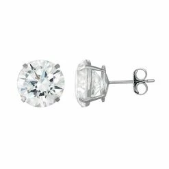 Designs By Gioelli Men's 14k White Gold Cubic Zirconia Stud Earrings