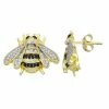 Designs By Gioelli 14k Gold Over Silver Lab-Created White Sapphire Bee Earrings 2 Designs By Gioelli 14k Gold Over Silver Lab-Created White Sapphire Bee Earrings -Designs by Gioelli Shop unnamed file 593