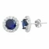 Designs By Gioelli Lab-Created Sapphire & White Topaz 10k White Gold Halo Stud Earrings -Designs by Gioelli Shop unnamed file 601