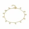 Designs By Gioelli Gold Tone Sterling Silver Cubic Zirconia Bezel Station Anklet -Designs by Gioelli Shop unnamed file 629
