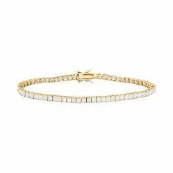 Designs By Gioelli 14k Gold Over Silver Cubic Zirconia Tennis Bracelet