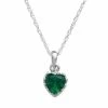 Designs By Gioelli Sterling Silver Lab-Created Emerald Heart Crown Pendant -Designs by Gioelli Shop unnamed file 653