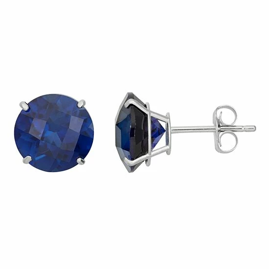 Designs by Gioelli Lab-Created Sapphire 10k White Gold Stud Earrings Designs By Gioelli Lab-Created Sapphire 10k White Gold Stud Earrings -Designs by Gioelli Shop unnamed file 665