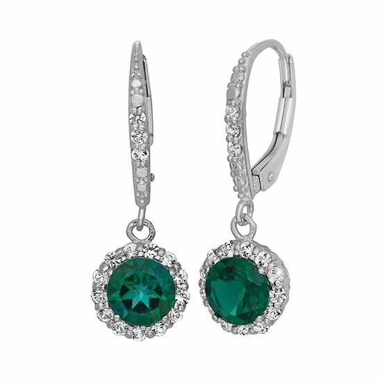 Designs by Gioelli Lab-Created Emerald and Lab-Created White Sapphire Sterling Silver Halo Drop Earrings Designs By Gioelli Lab-Created Emerald And Lab-Created White Sapphire Sterling Silver Halo Drop Earrings -Designs by Gioelli Shop unnamed file 685