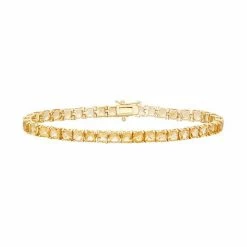 Designs By Gioelli 14k Gold Over Silver Citrine Tennis Bracelet