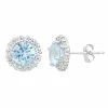 Designs By Gioelli Aquamarine & White Topaz 10k White Gold Halo Stud Earrings -Designs by Gioelli Shop unnamed file 698