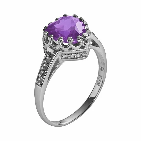 Designs by Gioelli Sterling Silver Amethyst and Lab-Created White Sapphire Heart Crown Ring Designs By Gioelli Sterling Silver Amethyst And Lab-Created White Sapphire Heart Crown Ring -Designs by Gioelli Shop unnamed file 703
