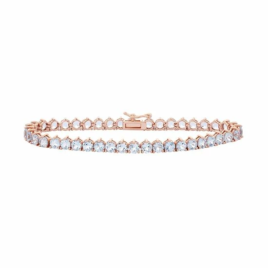 Designs by Gioelli 14k Rose Gold Over Silver Lab-Created Aquamarine Tennis Bracelet Designs By Gioelli 14k Rose Gold Over Silver Lab-Created Aquamarine Tennis Bracelet -Designs by Gioelli Shop unnamed file 722