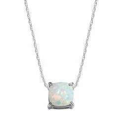 Designs By Gioelli Sterling Silver Lab-Created Opal Pendant