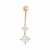 Designs By Gioelli 10k Gold Cubic Zirconia Belly Ring