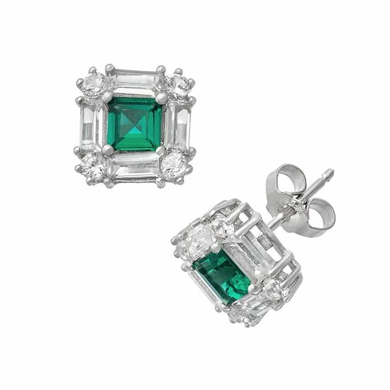Designs by Gioelli Sterling Silver Lab-Created Emerald and Lab-Created White Sapphire Square Halo Stud Earrings Designs By Gioelli Sterling Silver Lab-Created Emerald And Lab-Created White Sapphire Square Halo Stud Earrings -Designs by Gioelli Shop unnamed file 749