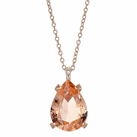 Designs by Gioelli 14k Rose Gold Over Silver Simulated Morganite Teardrop Pendant Necklace Designs By Gioelli 14k Rose Gold Over Silver Simulated Morganite Teardrop Pendant Necklace -Designs by Gioelli Shop unnamed file 766