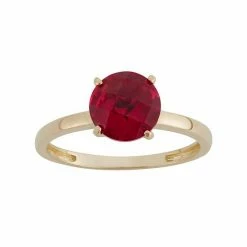 Designs By Gioelli Lab-Created Ruby 10k Gold Ring