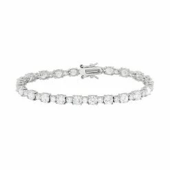 Designs By Gioelli Cubic Zirconia Sterling Silver Tennis Bracelet