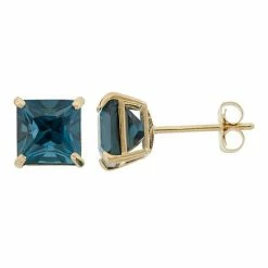 Designs By Gioelli London Blue Topaz 10k Gold Stud Earrings