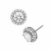 Designs By Gioelli Lab-Created White Sapphire Sterling Silver Halo Stud Earrings -Designs by Gioelli Shop unnamed file 841