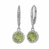 Designs By Gioelli Peridot And Lab-Created White Sapphire Sterling Silver Halo Drop Earrings -Designs by Gioelli Shop unnamed file 843