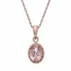 Designs By Gioelli 14k Rose Gold Over Silver Simulated Morganite Oval Pendant -Designs by Gioelli Shop unnamed file 845