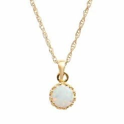 Designs By Gioelli 14k Gold Over Silver Lab-Created Opal Crown Pendant