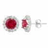 Designs By Gioelli Lab-Created Ruby & White Topaz 10k White Gold Halo Stud Earrings -Designs by Gioelli Shop unnamed file 852