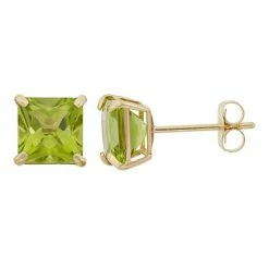 Designs By Gioelli Peridot 10k Gold Stud Earrings