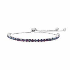 Designs By Gioelli Sterling Silver Mystic Fire Topaz Lariat Bracelet