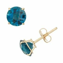 Designs By Gioelli London Blue Topaz 10k Gold Stud Earrings
