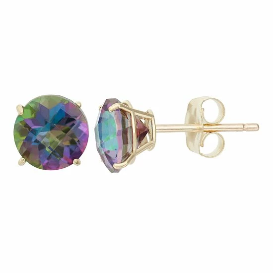 Designs By Gioelli Mystic Topaz 10k Gold Stud Earrings 3 Designs By Gioelli Mystic Topaz 10k Gold Stud Earrings