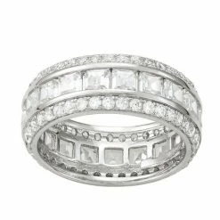 Designs By Gioelli Sterling Silver Cubic Zirconia Eternity Band Ring
