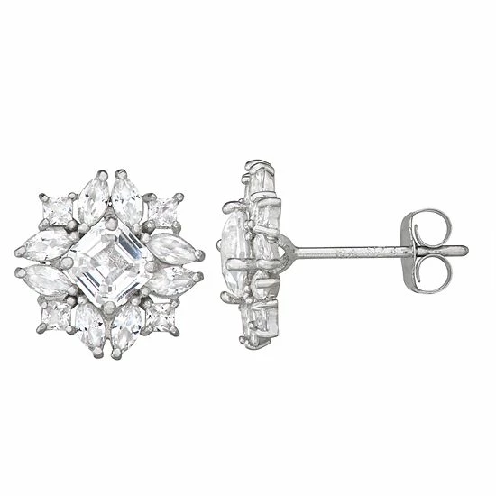 Designs by Gioelli 10k White Gold Gemstone & Lab-Created White Sapphire Stud Earrings Designs By Gioelli 10k White Gold Gemstone & Lab-Created White Sapphire Stud Earrings -Designs by Gioelli Shop unnamed file 882