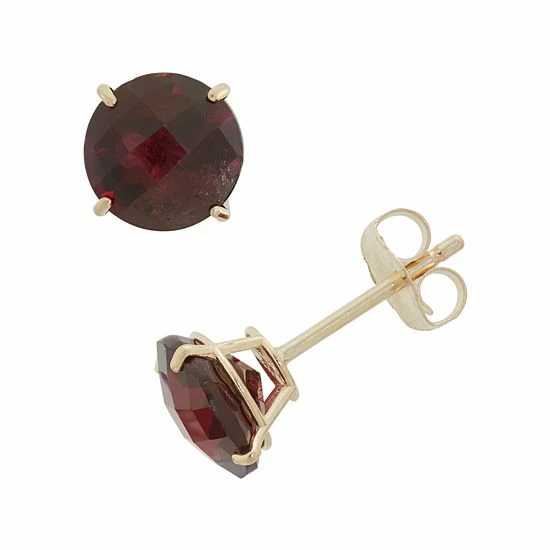 Designs By Gioelli Garnet 10k Gold Stud Earrings 3 Designs By Gioelli Garnet 10k Gold Stud Earrings