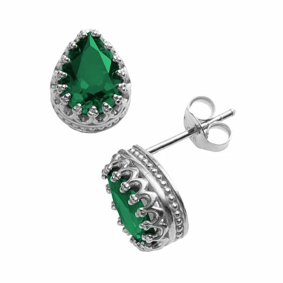 Designs by Gioelli Sterling Silver Lab-Created Emerald Crown Stud Earrings Designs By Gioelli Sterling Silver Lab-Created Emerald Crown Stud Earrings -Designs by Gioelli Shop unnamed file 894