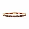 Designs By Gioelli 14k Gold Over Silver Garnet Tennis Bracelet